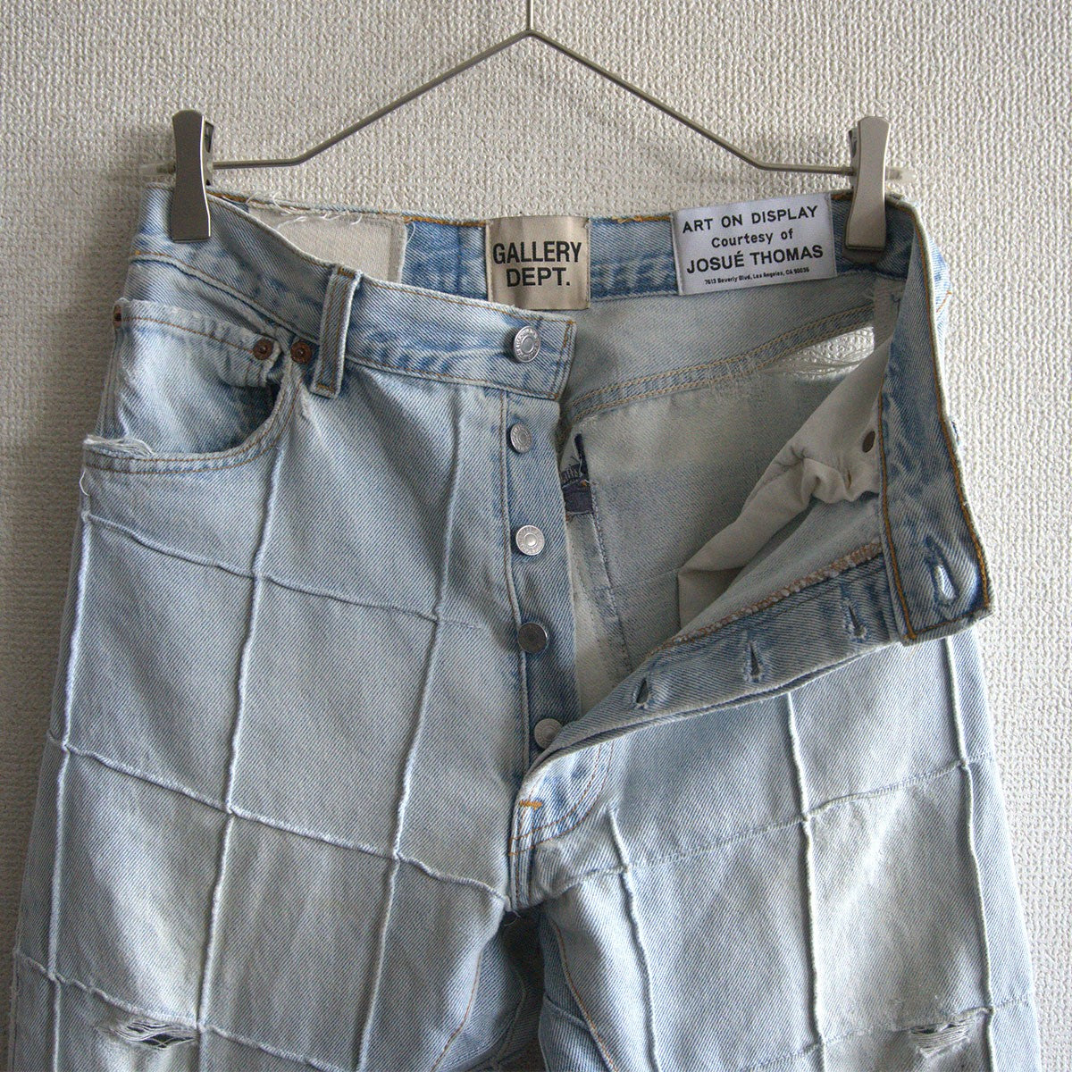 Gallery Dept. Reconstructed Distressed Jeans Pants Size 40