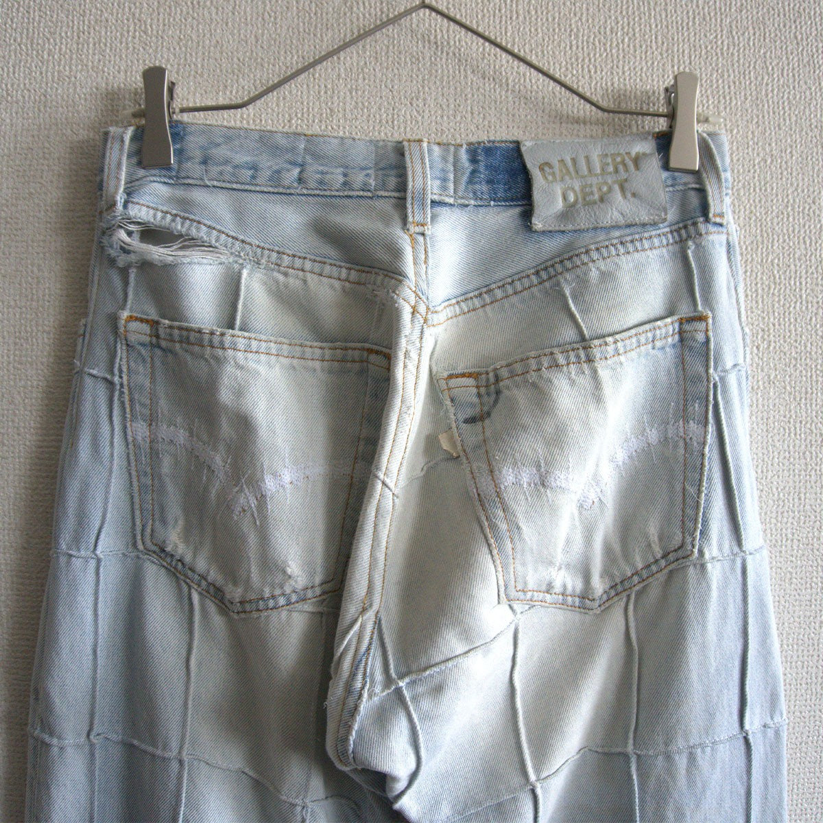 Gallery Dept. Reconstructed Distressed Jeans Pants Size 40