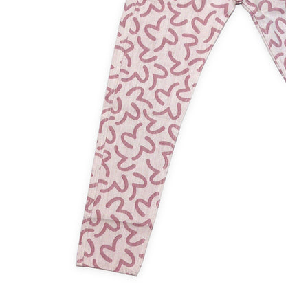 Evisu Pink 5500 All-Over Seagull Jacquard Jeans Size 34