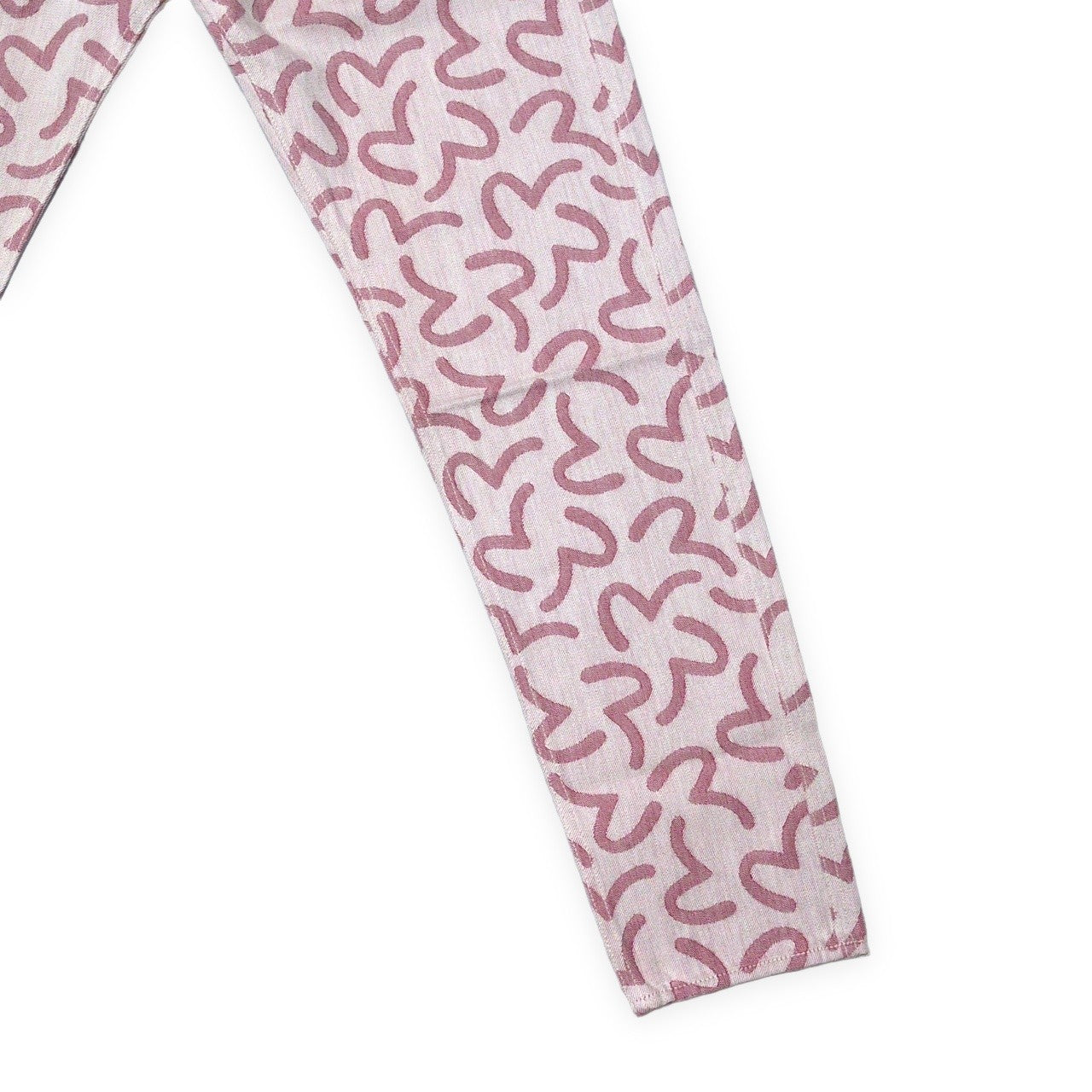 Evisu Pink 5500 All-Over Seagull Jacquard Jeans Size 34