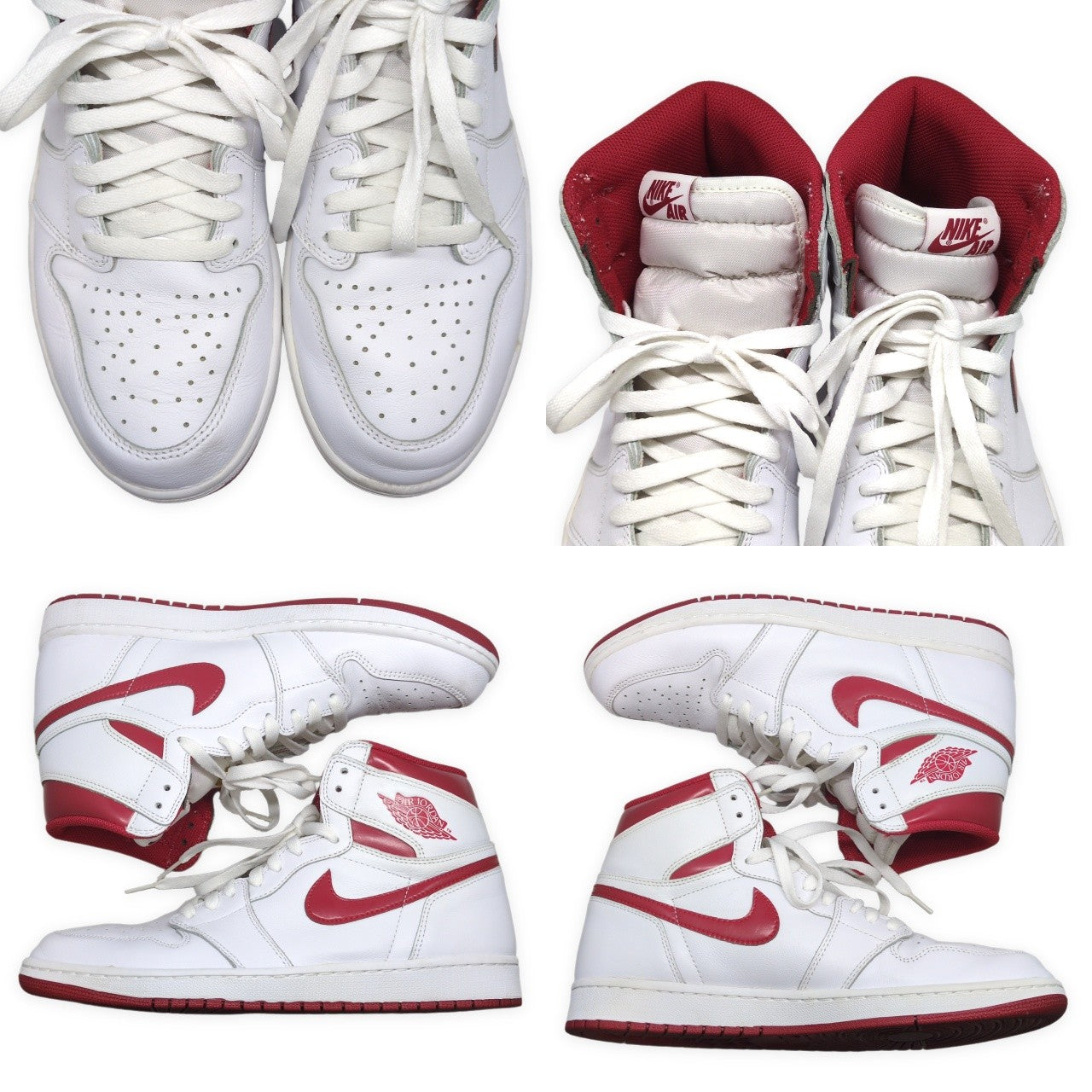 NIKE Air Jordan 1 Metallic Red Hi-Top Sneakers Size 28.5