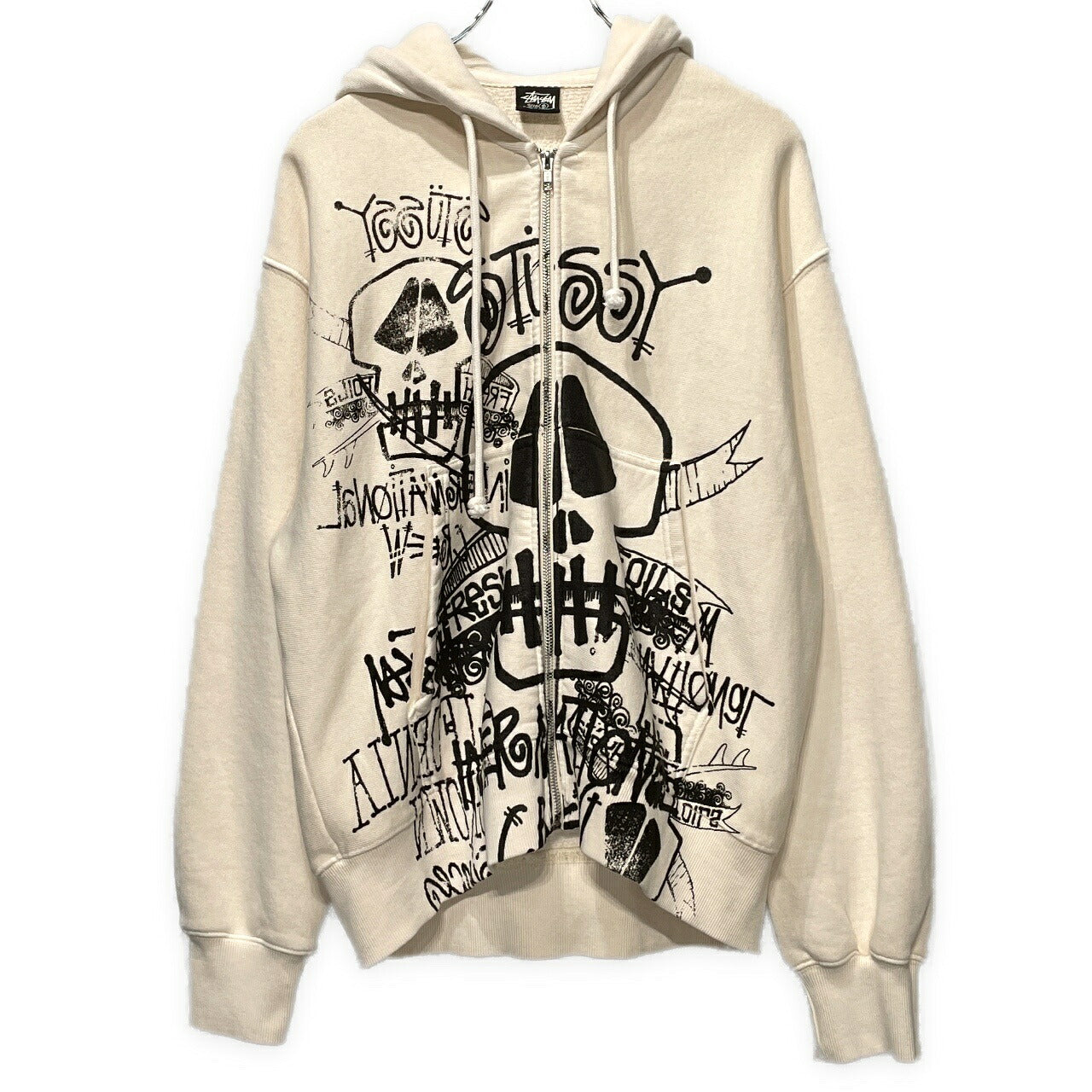 STUSSY 26SS Pigment Dyed Skulls Zip Hoodie Multi Size S