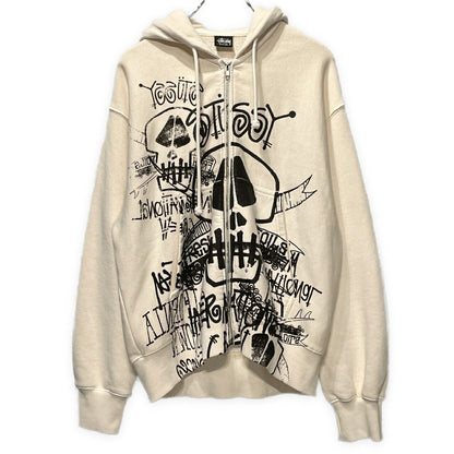 STUSSY 26SS Pigment Dyed Skulls Zip Hoodie Multi Size S
