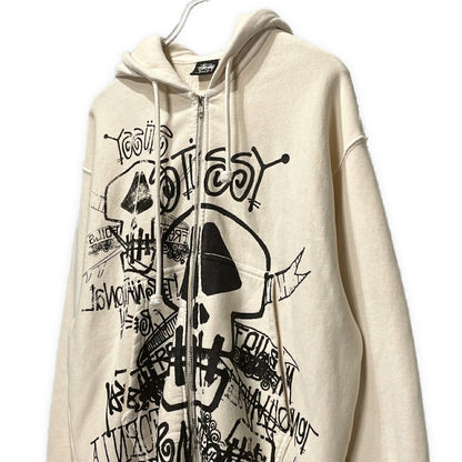 STUSSY 26SS Pigment Dyed Skulls Zip Hoodie Multi Size S