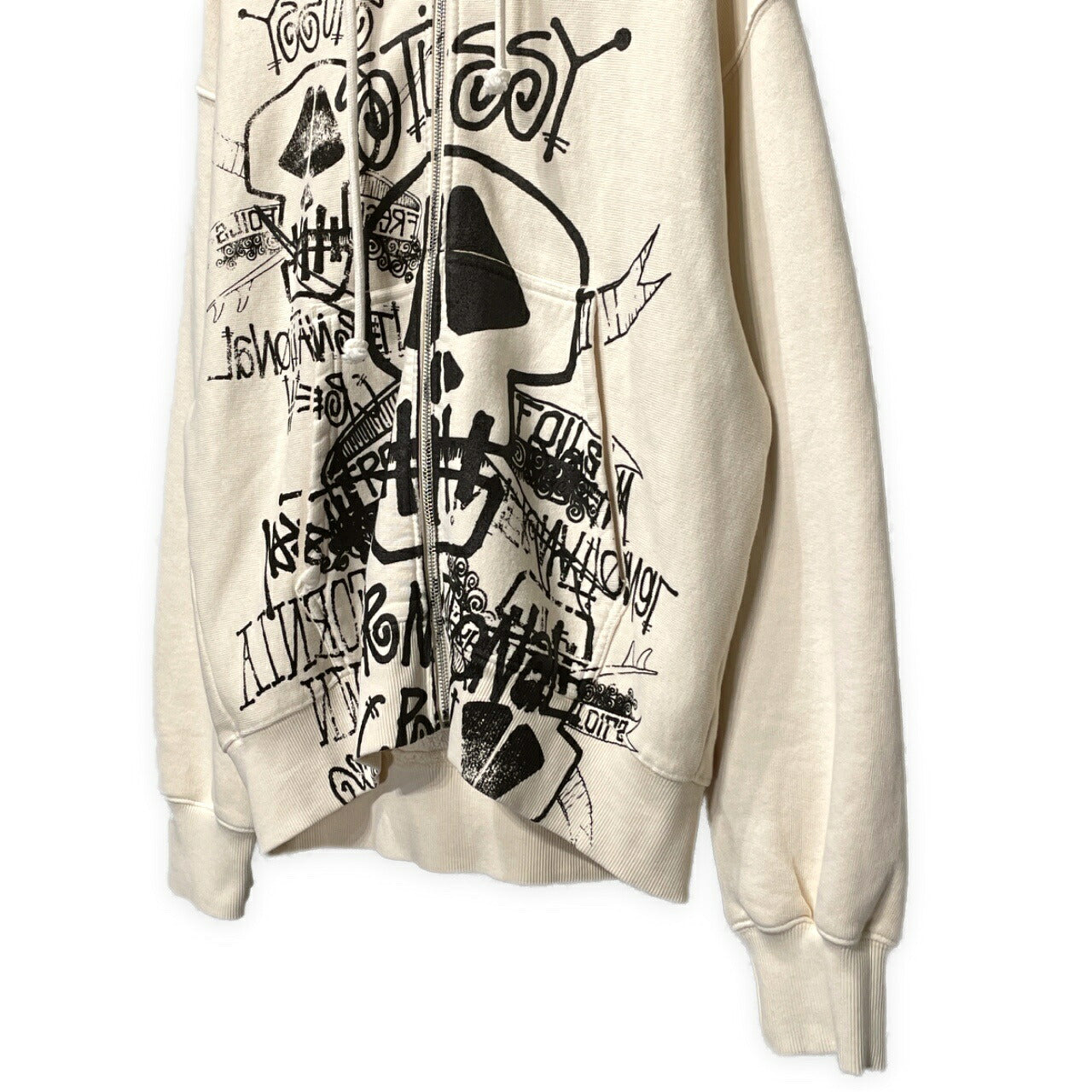 STUSSY 26SS Pigment Dyed Skulls Zip Hoodie Multi Size S