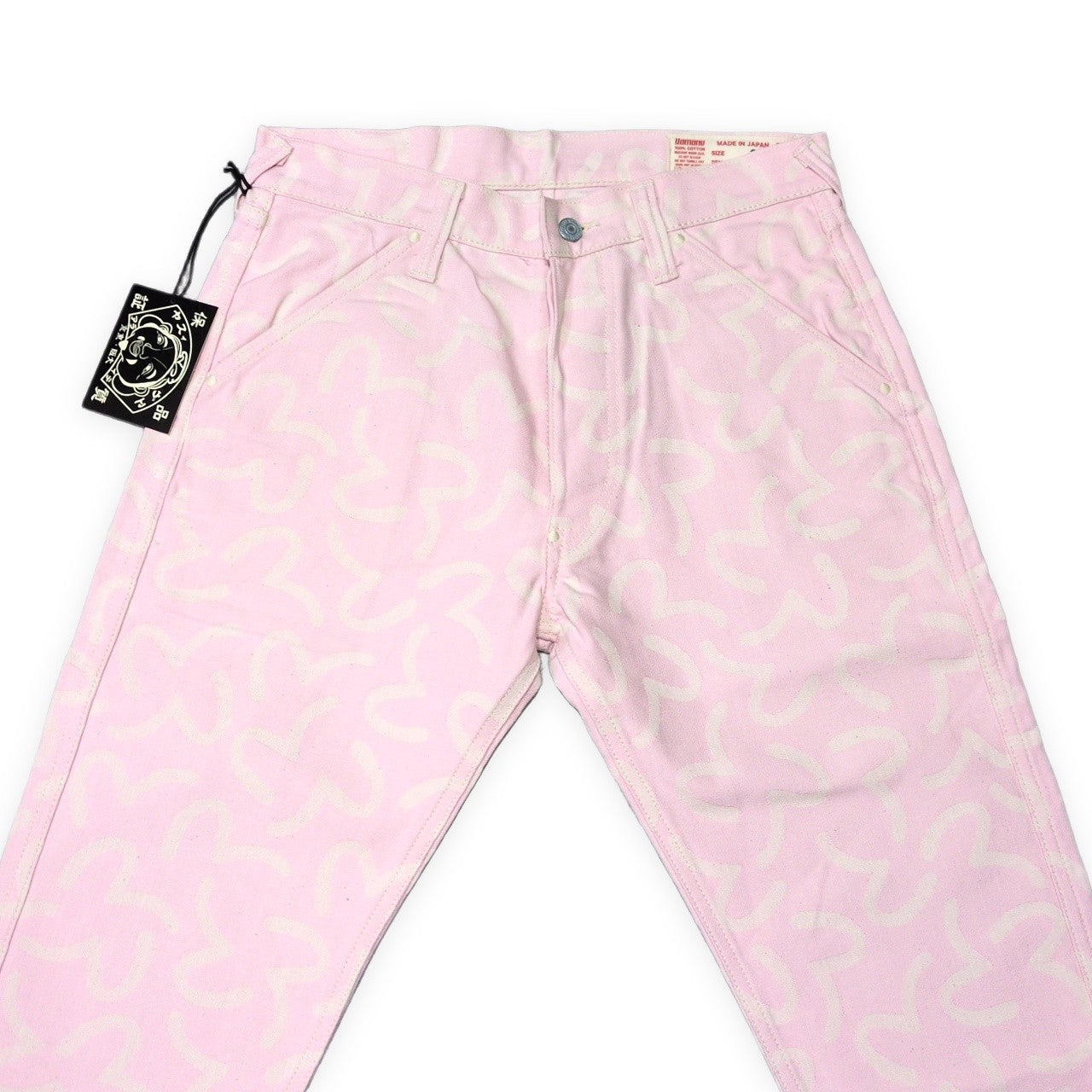 Evisu Pink 5500 All-Over Jacquard Seagull Jeans Size 32