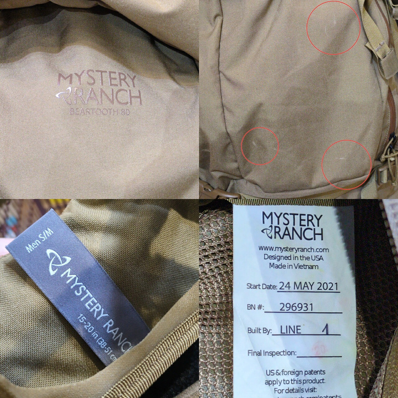 MYSTERY RANCH Beartooth 80 Outdoor Backpack Size ONE SIZE