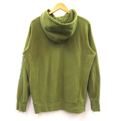 Supreme 17SS Sleeve Patch Pullover Hoodie Moss Green Size M