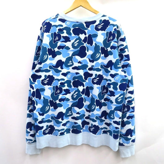 A BATHING APE ABC Camo Crewneck Sweatshirt Blue Size 2XL