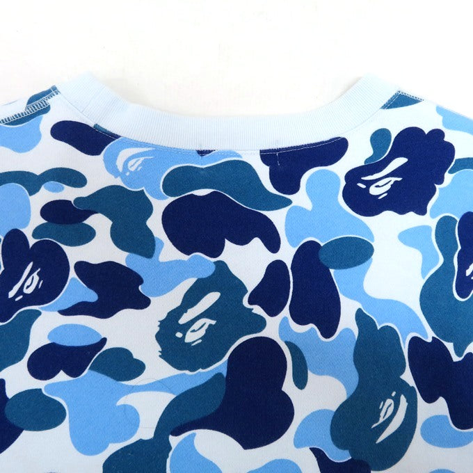 A BATHING APE ABC Camo Crewneck Sweatshirt Blue Size 2XL