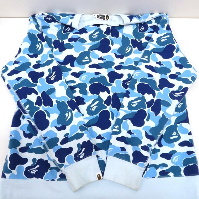 A BATHING APE ABC Camo Crewneck Sweatshirt Blue Size 2XL