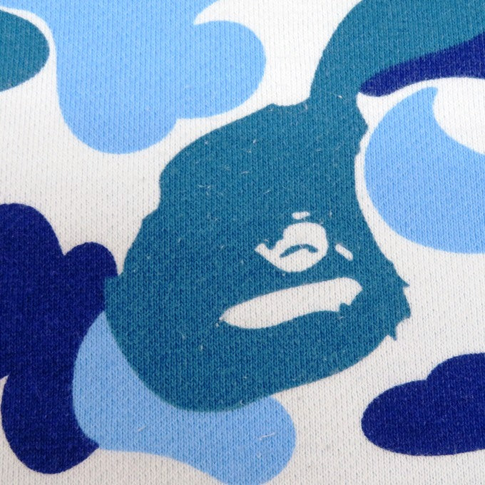 A BATHING APE ABC Camo Crewneck Sweatshirt Blue Size 2XL