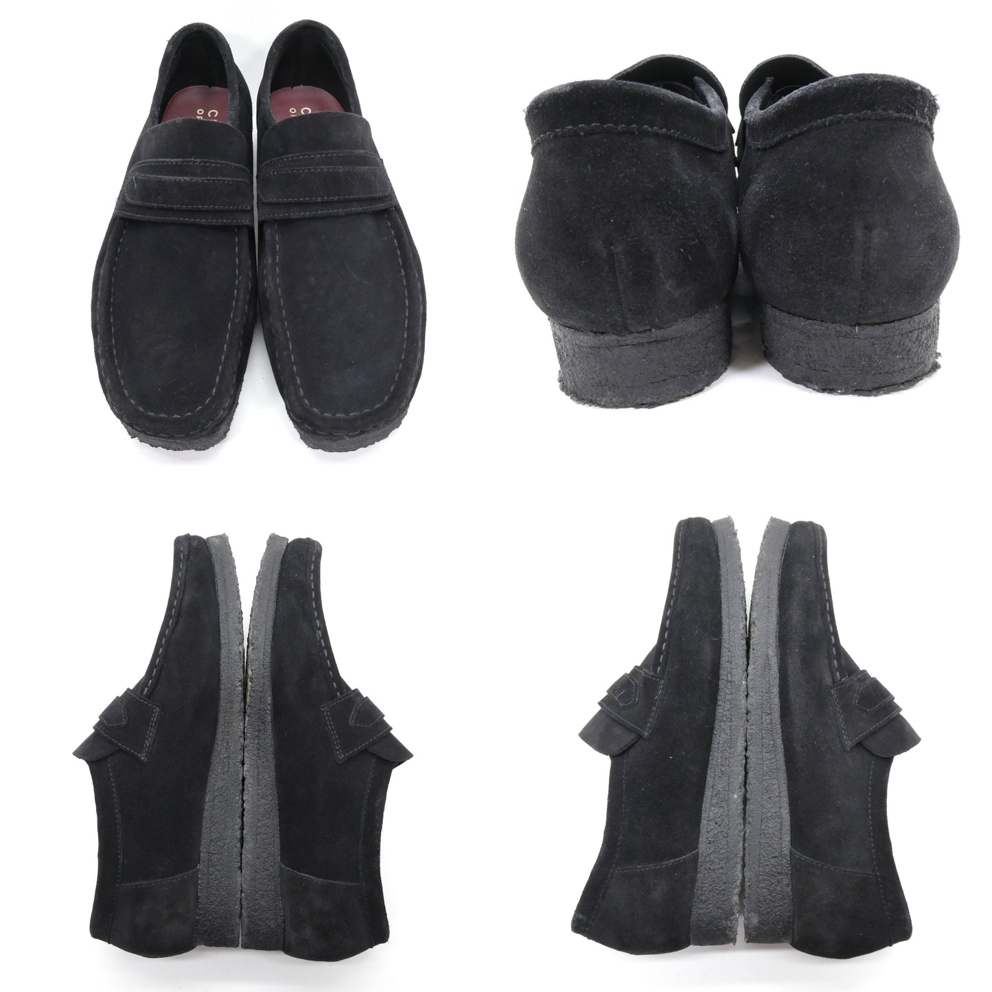 CLARKS ORIGINALS Wallabee Loafer Black Suede