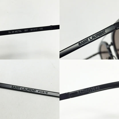 SAINT LAURENT SL28 METAL 001 Black Sunglasses Size 61
