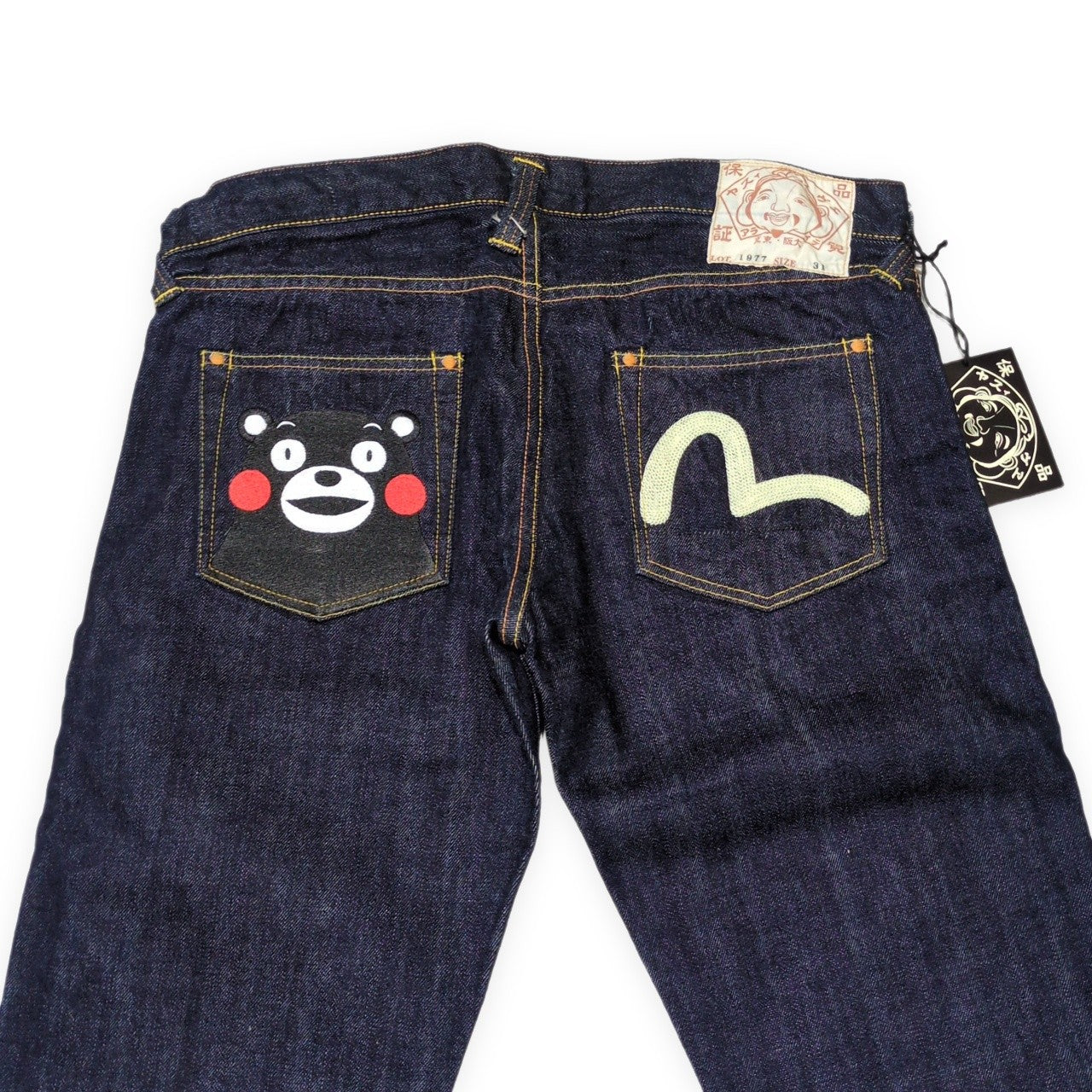 Evisu Lot.1977 Kumamon Low-Rise Selvedge Jeans Size 31