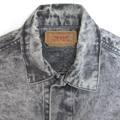 LEVI'S 80s-90s Acid Wash Denim Jacket Gray Size S