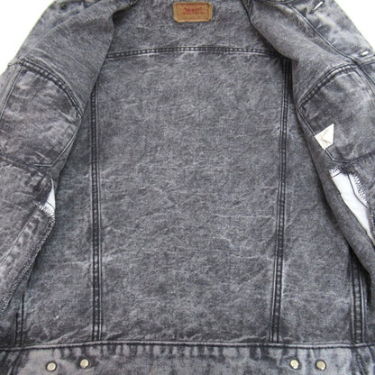 LEVI'S 80s-90s Acid Wash Denim Jacket Gray Size S