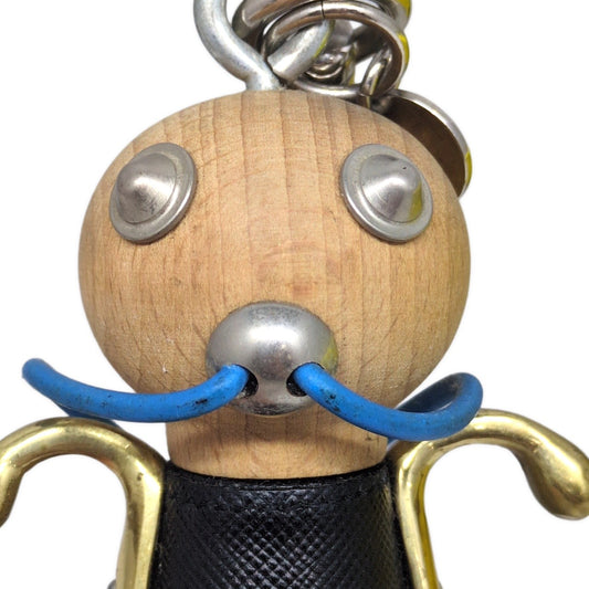 PRADA Wood Saffiano Trick Robot Charm Size ONE SIZE