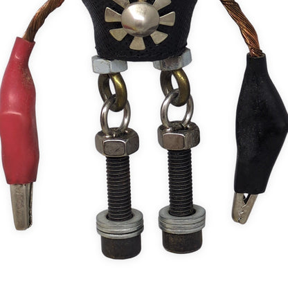 PRADA White Saffiano Leather Robot Charm Size ONE SIZE