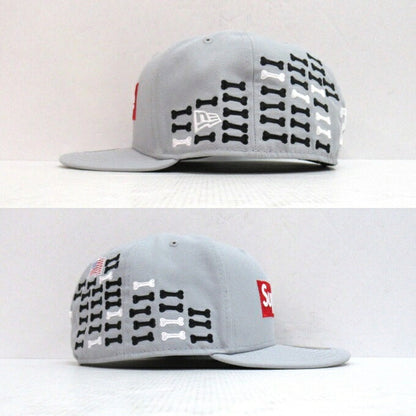 Supreme x New Era 25FW Bones Box Logo Cap Gray Size 7
