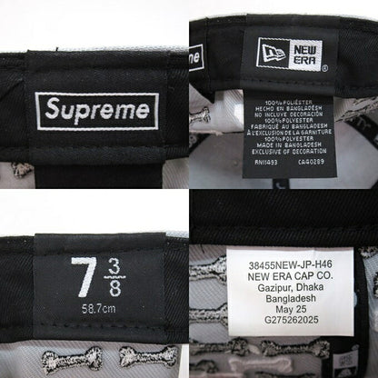 Supreme x New Era 25FW Bones Box Logo Cap Gray Size 7
