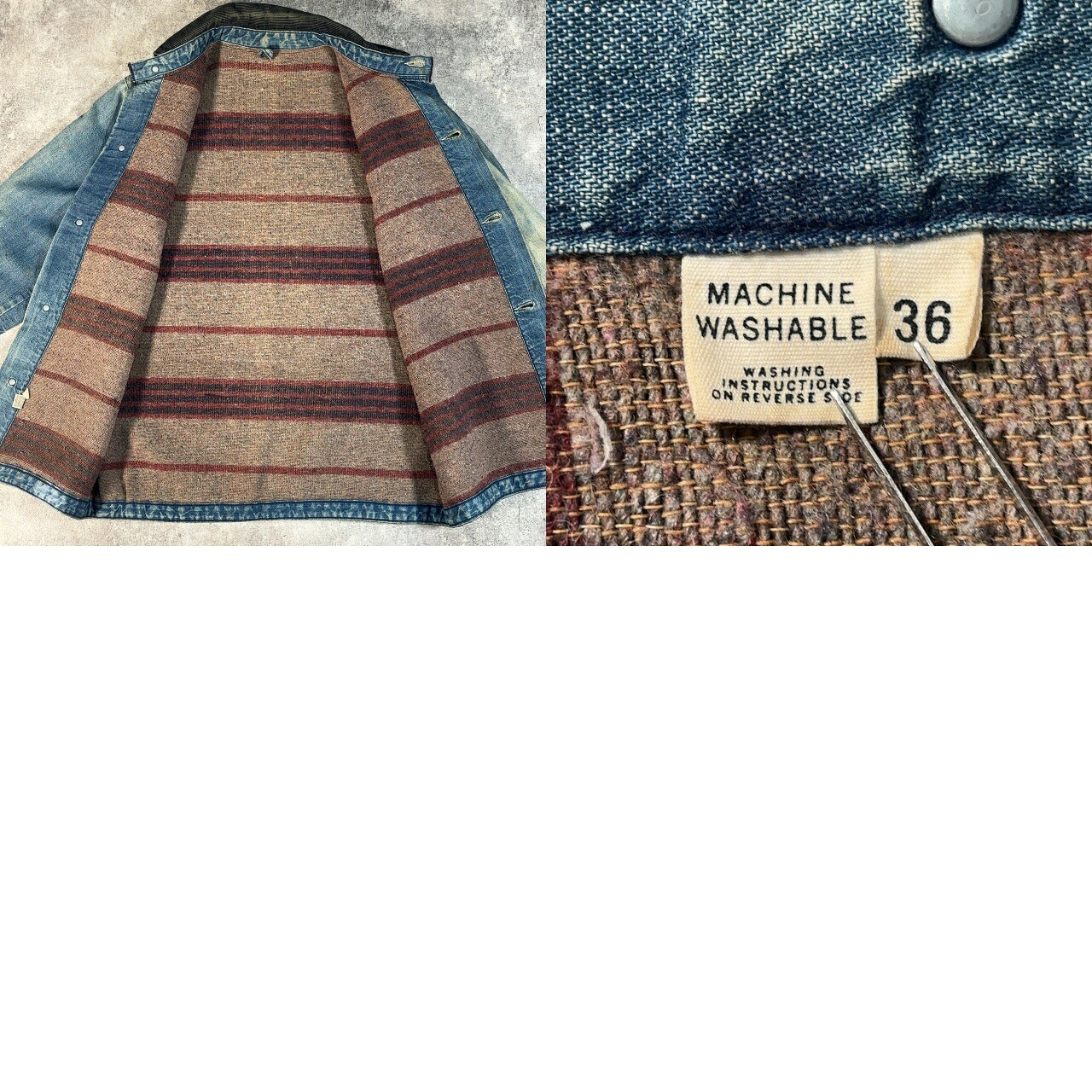 Unknown 60s Vintage Blanket Lined Coverall Jacket Size L