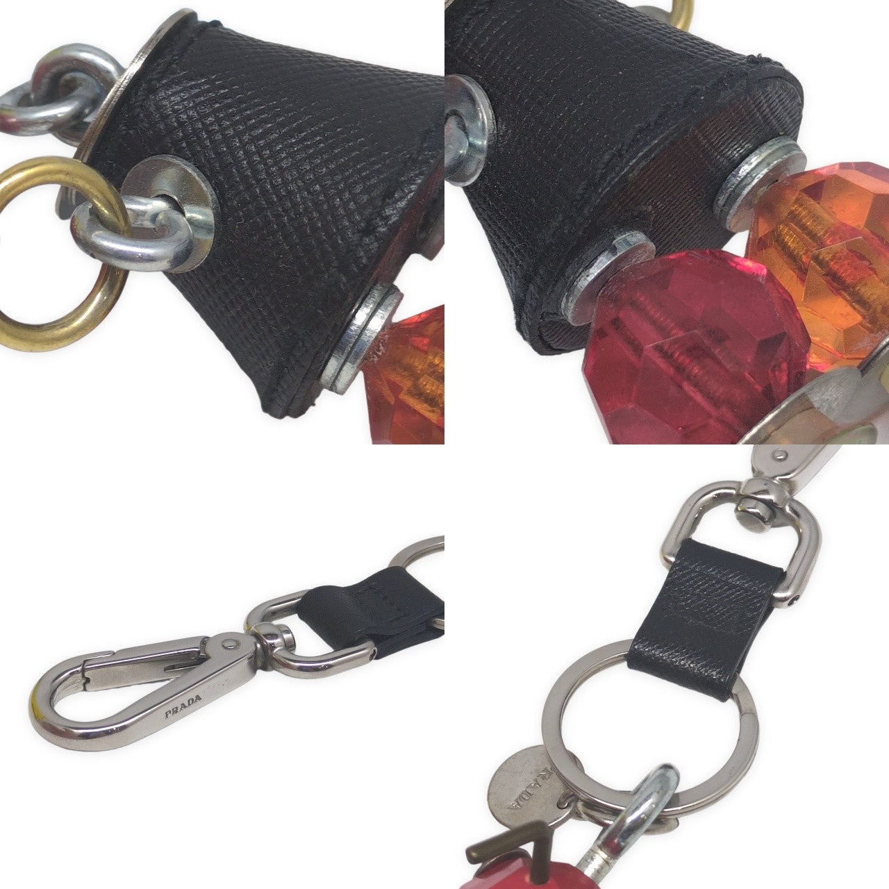PRADA Saffiano Leather Trick Robot Charm Size ONE SIZE