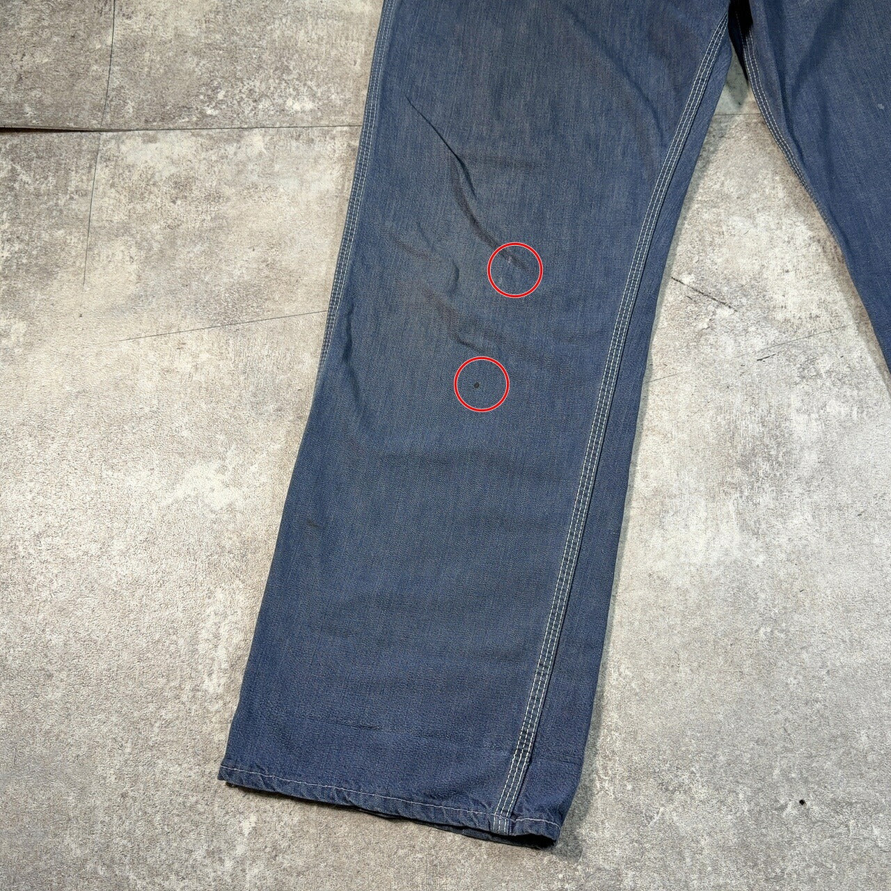 POWRHOUSE 60s Vintage Denim Painter Pants Blue Size W38