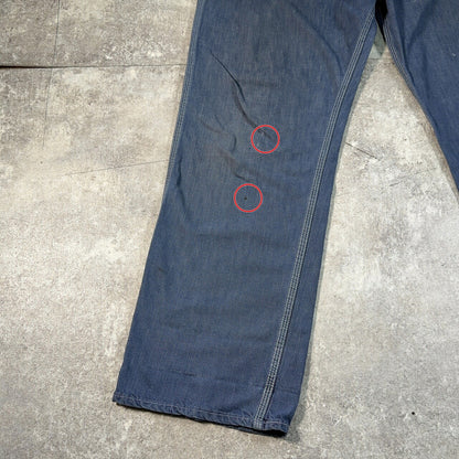 POWRHOUSE 60s Vintage Denim Painter Pants Blue Size W38
