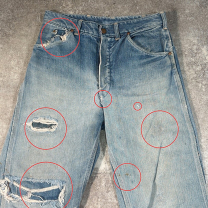 STONE WALL 50s-60s Vintage Faded Denim Jeans