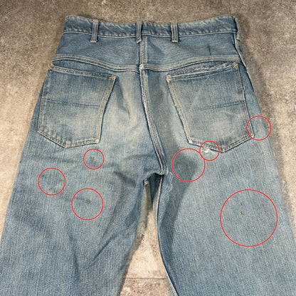 STONE WALL 50s-60s Vintage Faded Denim Jeans