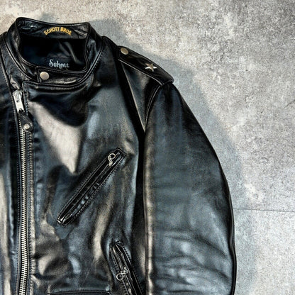 Schott 603US One Star Double Rider Jacket Black Size M