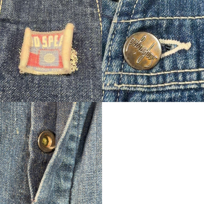 LOUD SPEAKER 40s 50s Vintage Denim Overalls Blue