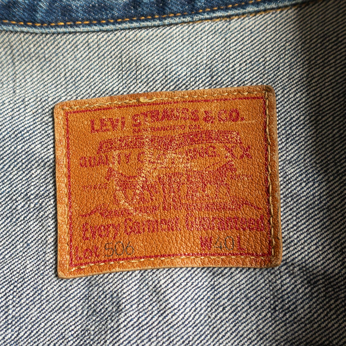 Levi's 506XX Big E Jacket Size 40