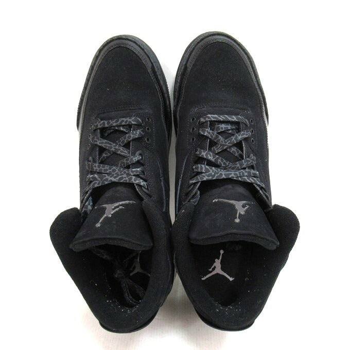 NIKE AIR JORDAN 3 Retro "Black Cat" Sneakers Size 30cm