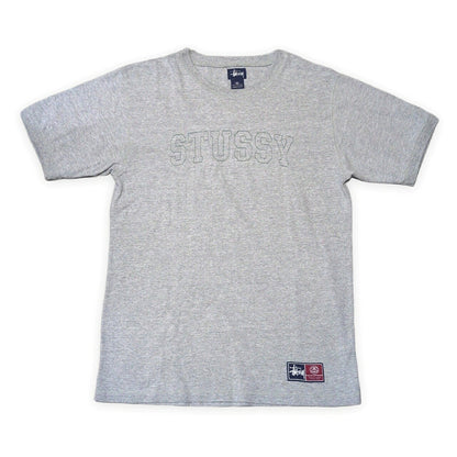 STUSSY 90's Old Stussy Navy Tag Embroidery T-Shirt Size M