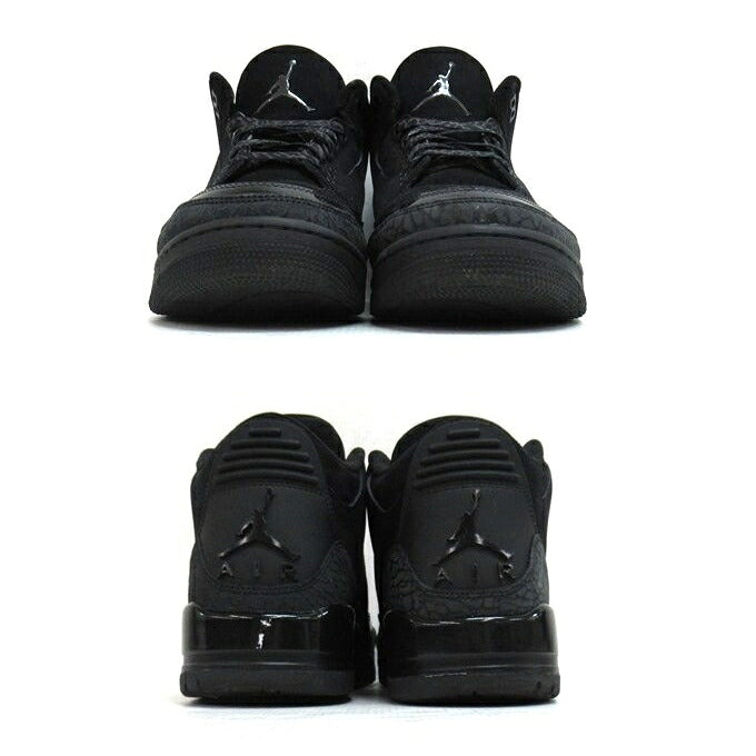 NIKE AIR JORDAN 3 Retro "Black Cat" Sneakers Size 30cm