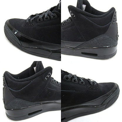 NIKE AIR JORDAN 3 Retro "Black Cat" Sneakers Size 30cm