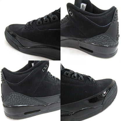 NIKE AIR JORDAN 3 Retro "Black Cat" Sneakers Size 30cm