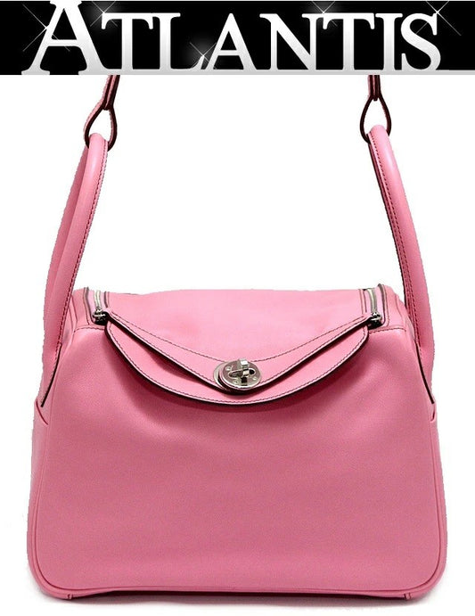 HERMES Lindy 26 Swift Leather Shoulder Bag Size ONE SIZE