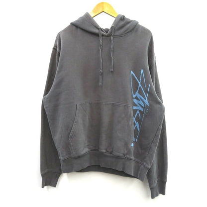 STUSSY Smooth Stock Printed Pullover Hoodie Gray Size L