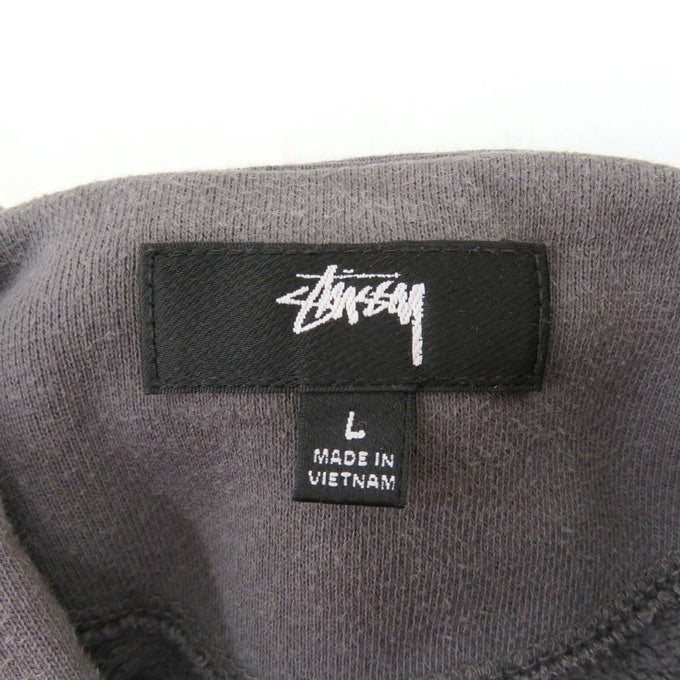 STUSSY Smooth Stock Printed Pullover Hoodie Gray Size L