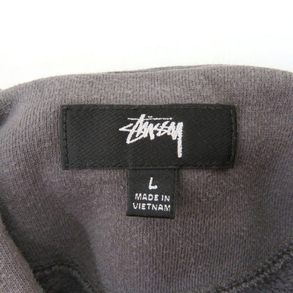 STUSSY Smooth Stock Printed Pullover Hoodie Gray Size L