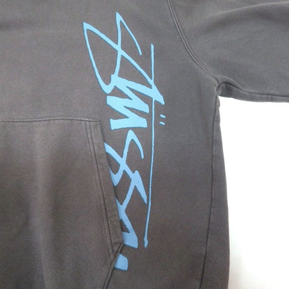 STUSSY Smooth Stock Printed Pullover Hoodie Gray Size L