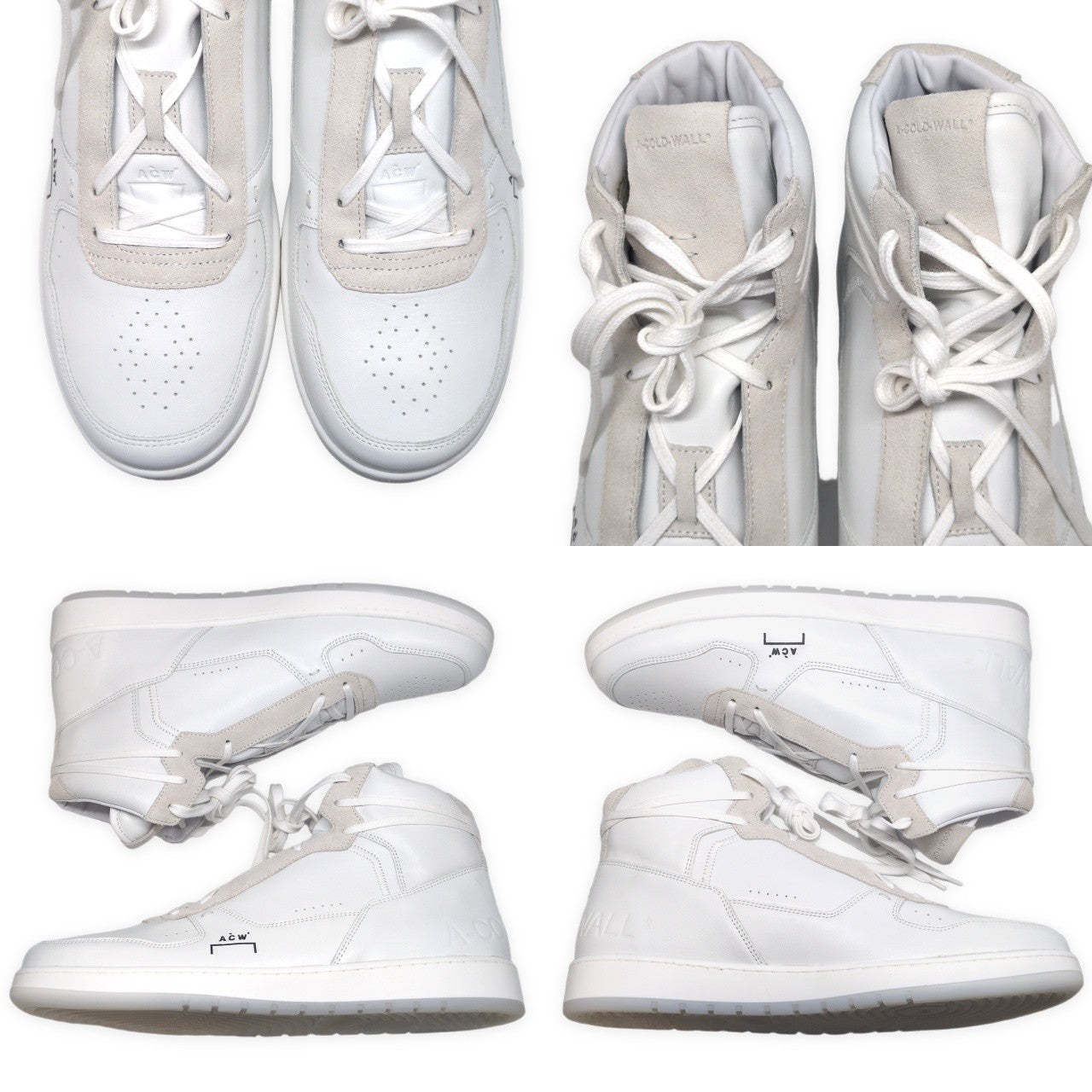 A-COLD-WALL Luol High-Top Sneakers Calf Leather Size EU 44