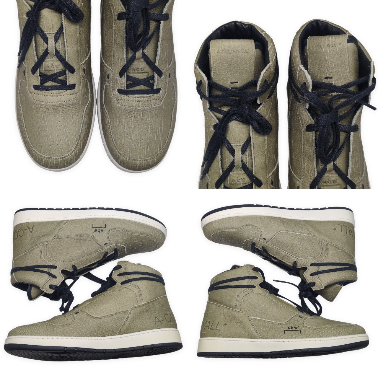 A-COLD-WALL Luol Calf Leather Sneakers Khaki Size EU 42