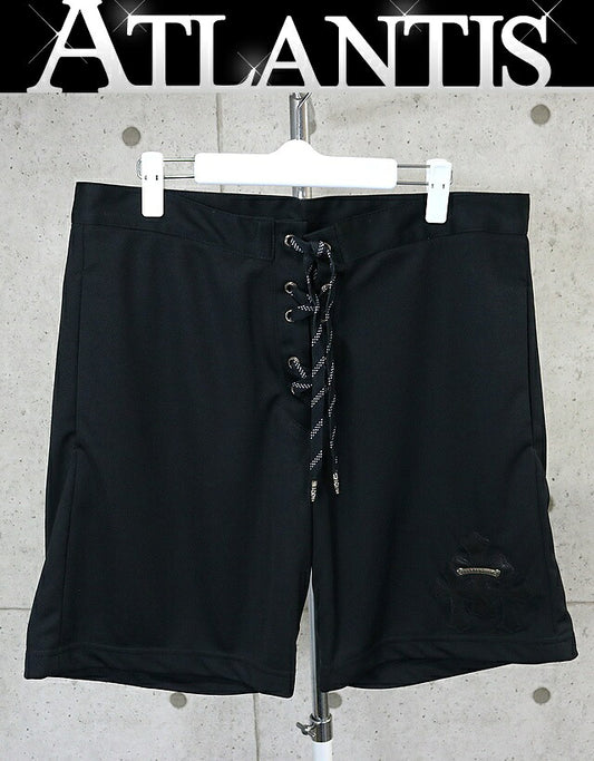 CHROME HEARTS Cemetery Cross Shorts Black Size L
