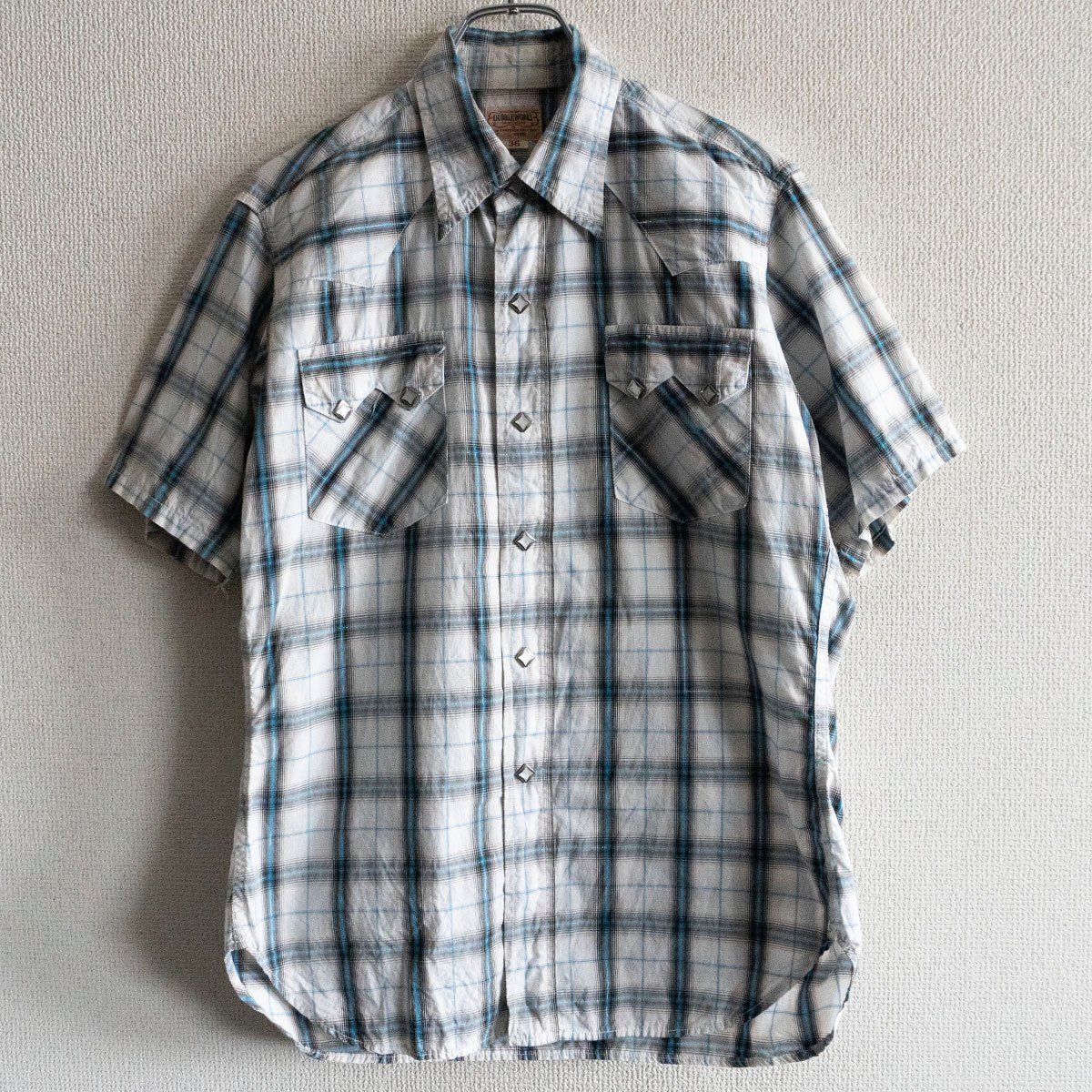 DOUBLEWORKS Plaid Western Shirt Size 36