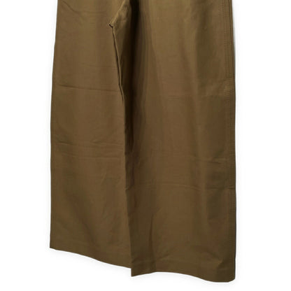 Acne Studios Cotton Twill Wide-Leg Trousers Khaki Size 48