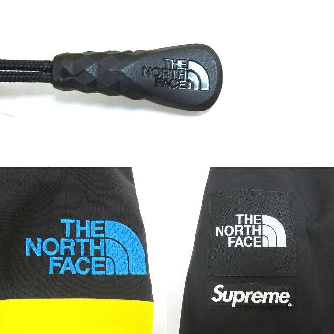 Supreme x TNF Taped Seam Shell Jacket Black/Yellow Size XL